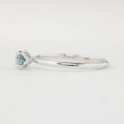 Sara Ring, 0.71ct East West Montana Sapphire, oval shape gemstone