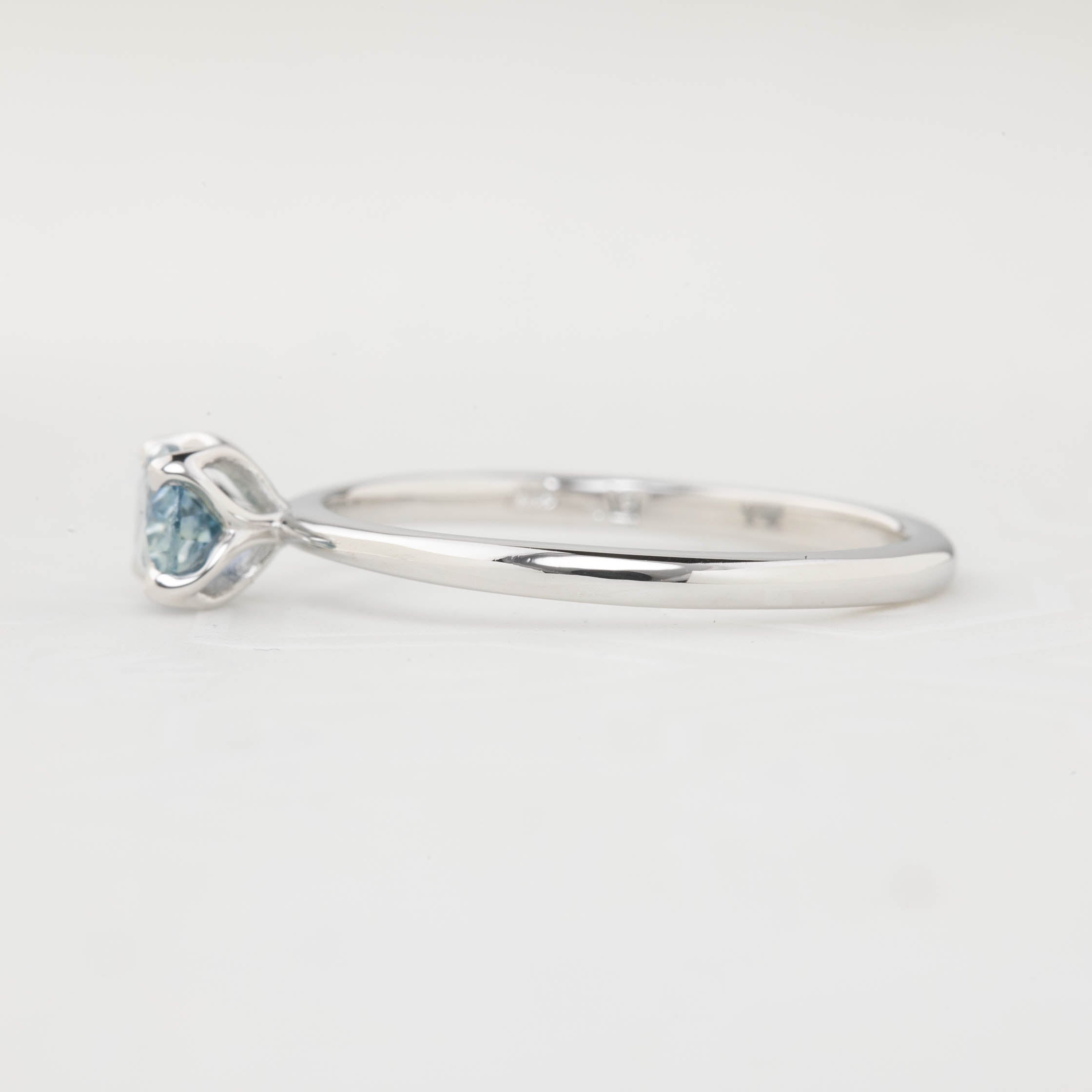 Sara Ring, 0.71ct East West Montana Sapphire, oval shape gemstone