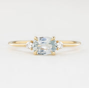 Emilie Ring - 0.88ct Unheated Light Blue Madagascar Sapphire (One of a kind)