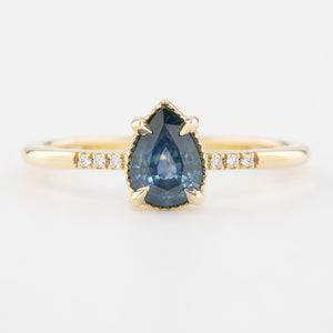 Grace Ring, 0.73ct Blue Montana Sapphire