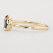 Grace Ring, 0.73ct Blue Montana Sapphire