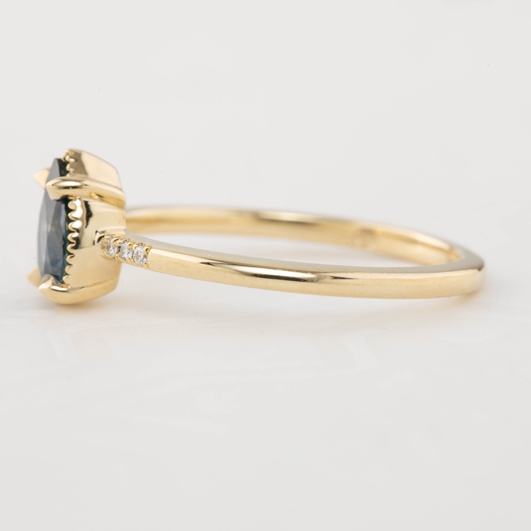 Grace Ring, 0.73ct Blue Montana Sapphire