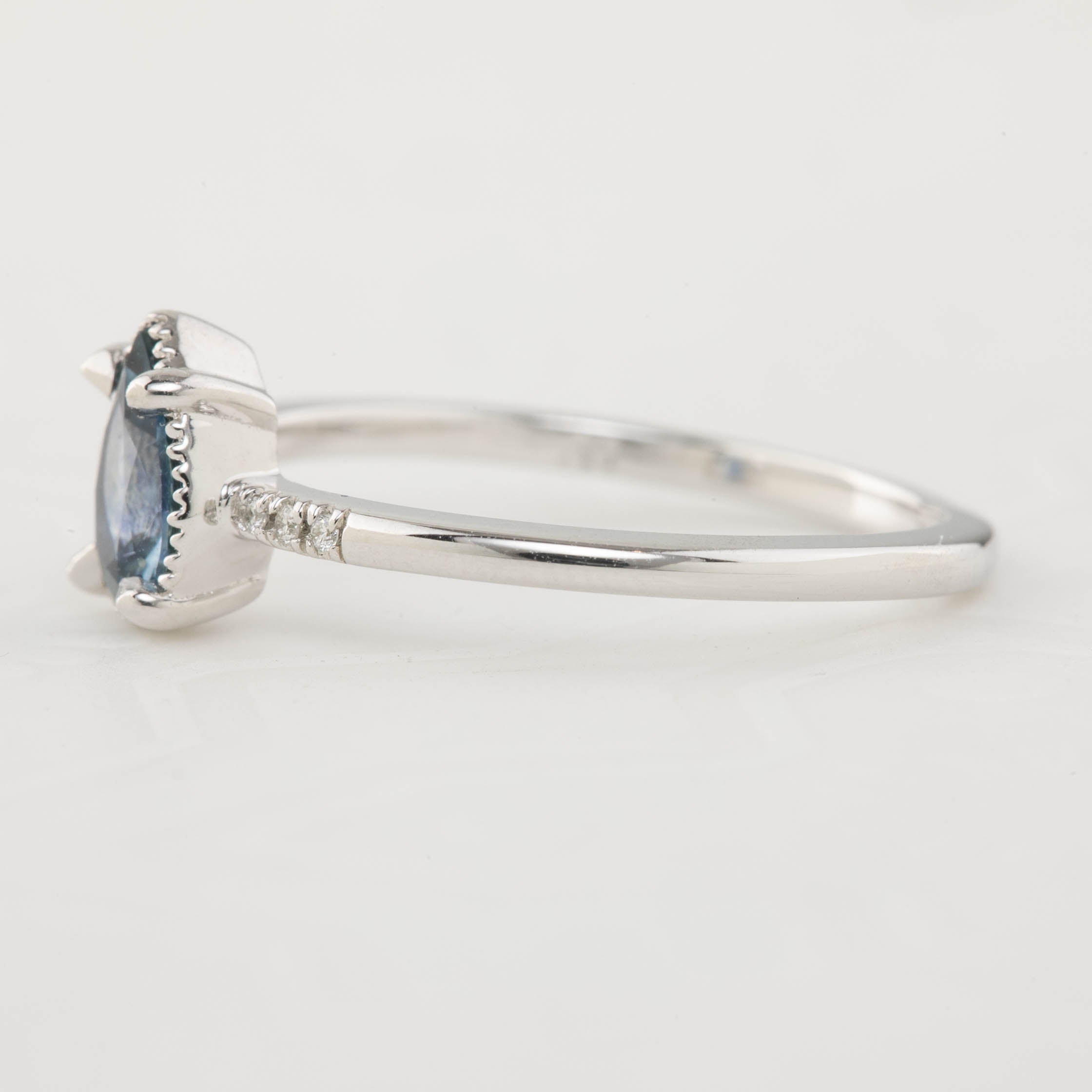 Grace Ring, 0.62ct Blue Montana Sapphire