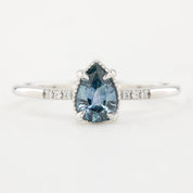 Grace Ring, 0.62ct Blue Montana Sapphire