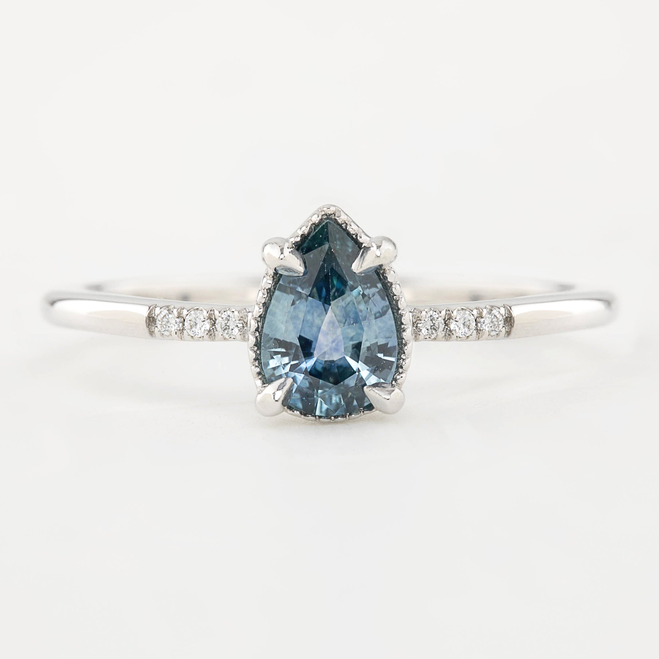 Grace Ring, 0.62ct Blue Montana Sapphire