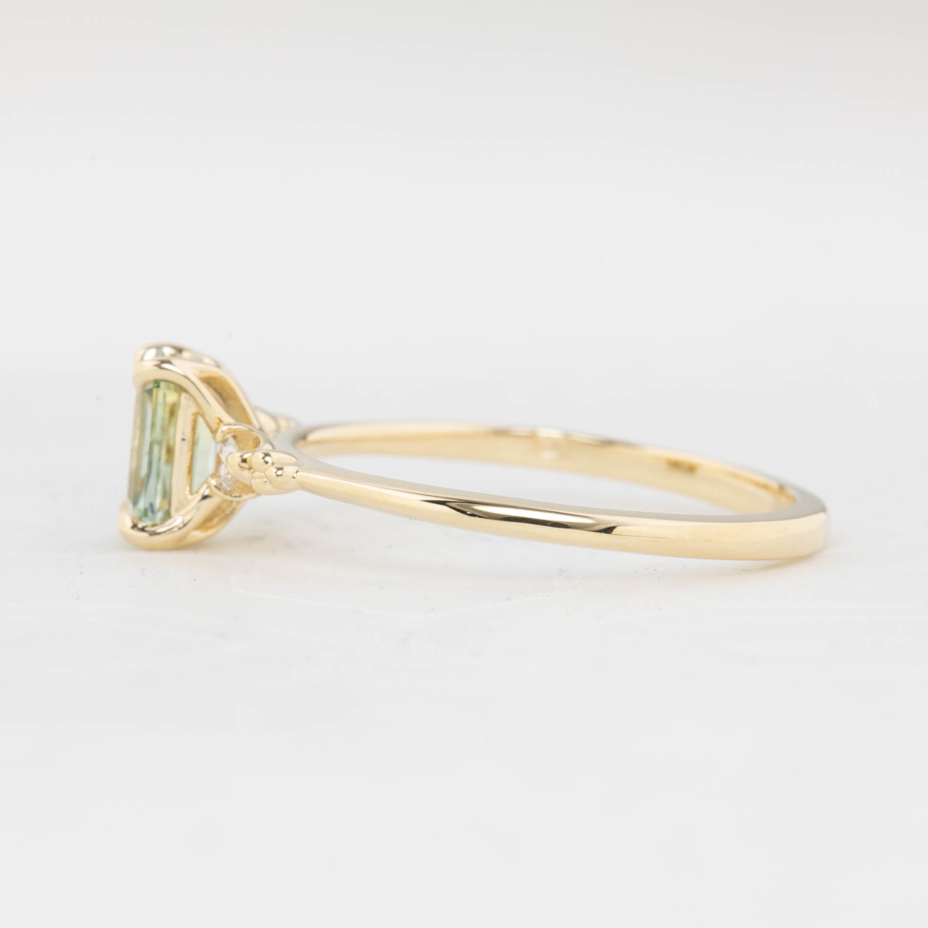 Estel Ring - 0.87ct Light Green Montana Sapphire (One of a kind)