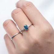Estel Fleur Ring, 0.82ct Montana Sapphire