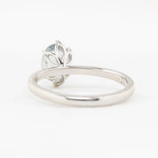 Floryn Ring - 1.32ct Faint Blue Unheated Sapphire Ring, 14k White Gold (One of a kind)