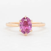 Floryn Ring 1.59ct Pink Sapphire Ring, 14k Rose Gold (One of a kind)