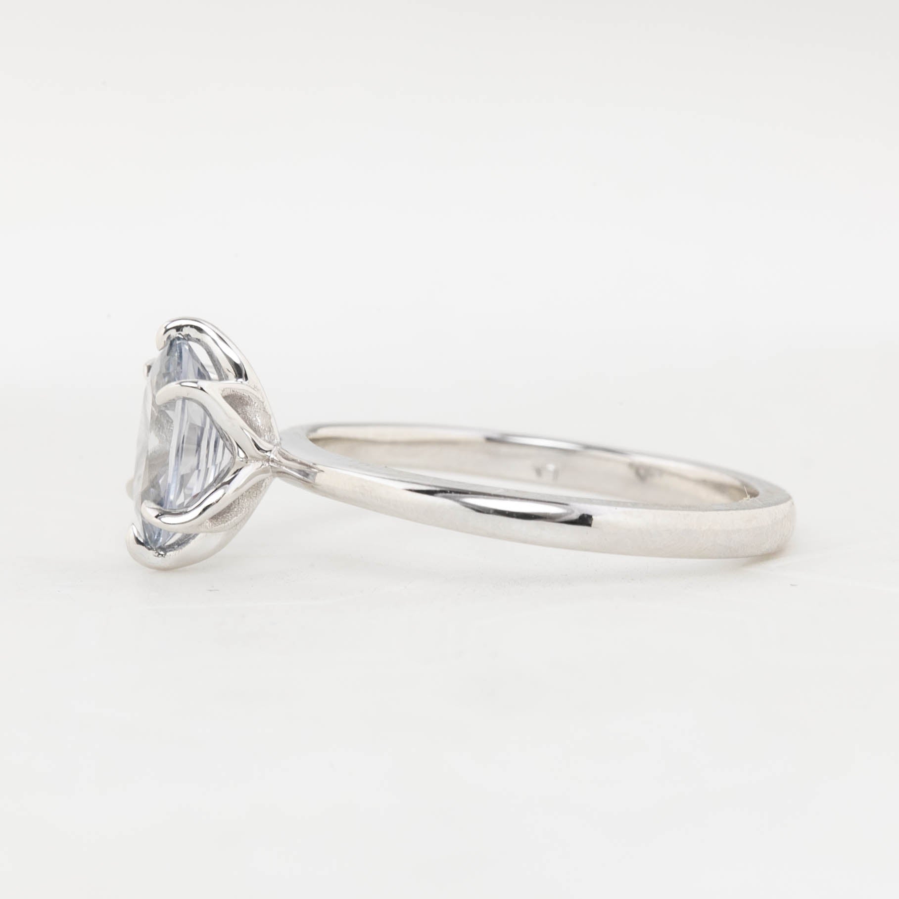 【即日配送】フローリンリング ・1.47ct・非加熱マダガスカル産ライトブルーサファイア・K14WG