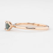 Sara Ring, 0.60-0.70ct Cushion Cut Montana Sapphire