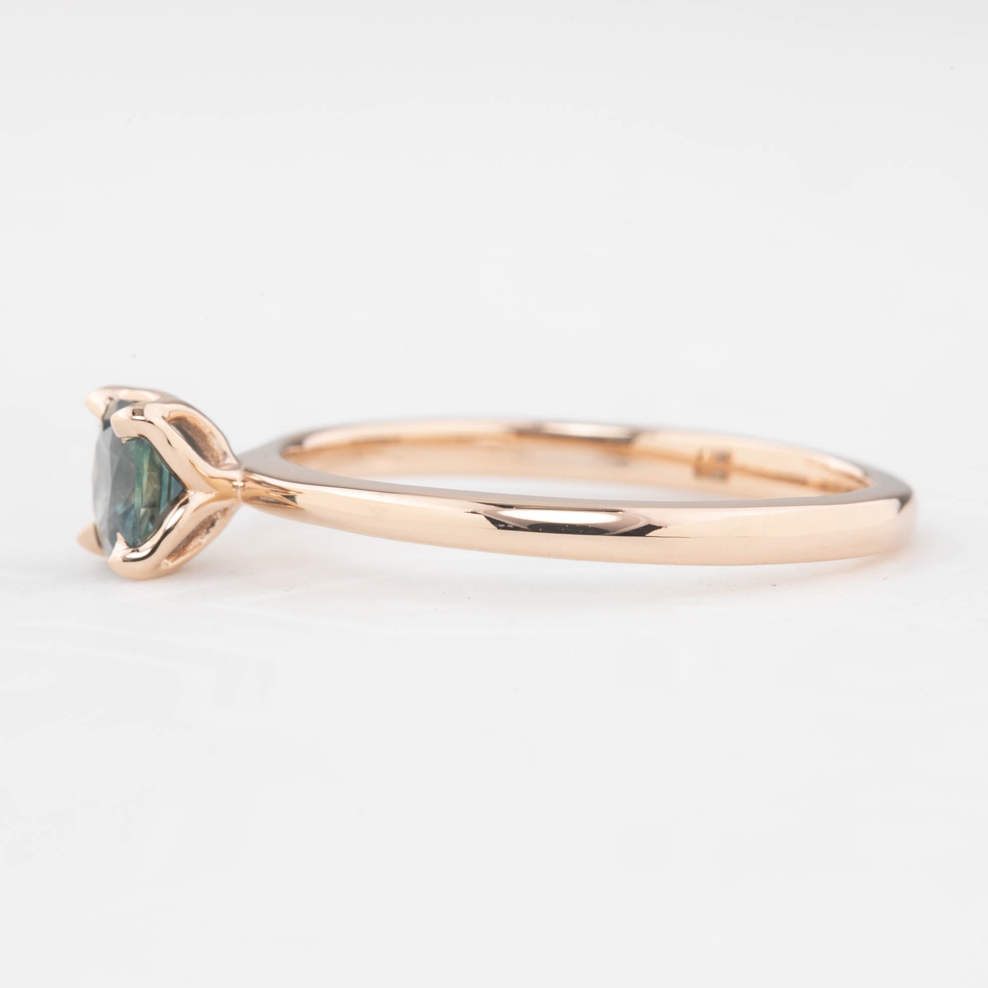 Sara Ring, 0.60-0.70ct Cushion Cut Montana Sapphire