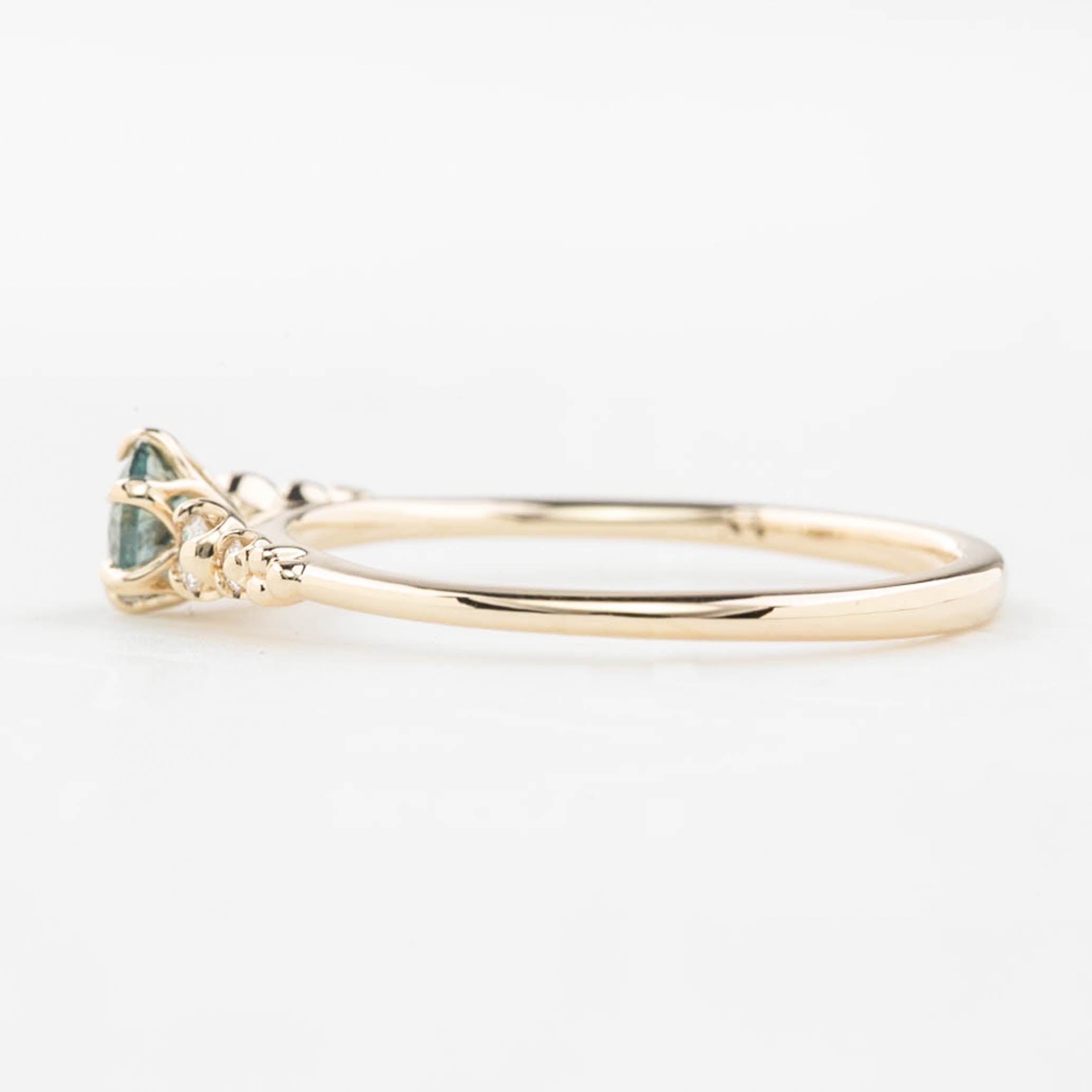 Estel Fleur Ring, 0.30ct Montana Sapphire of your choice