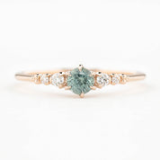 Estel Fleur Ring, 0.30ct Montana Sapphire of your choice