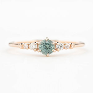 Estel Fleur Ring, 0.30ct Montana Sapphire of your choice