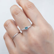 Estel Fleur Ring, 0.30ct Montana Sapphire of your choice