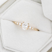 Estel Fleur Ring, 0.40ct Oval Diamond