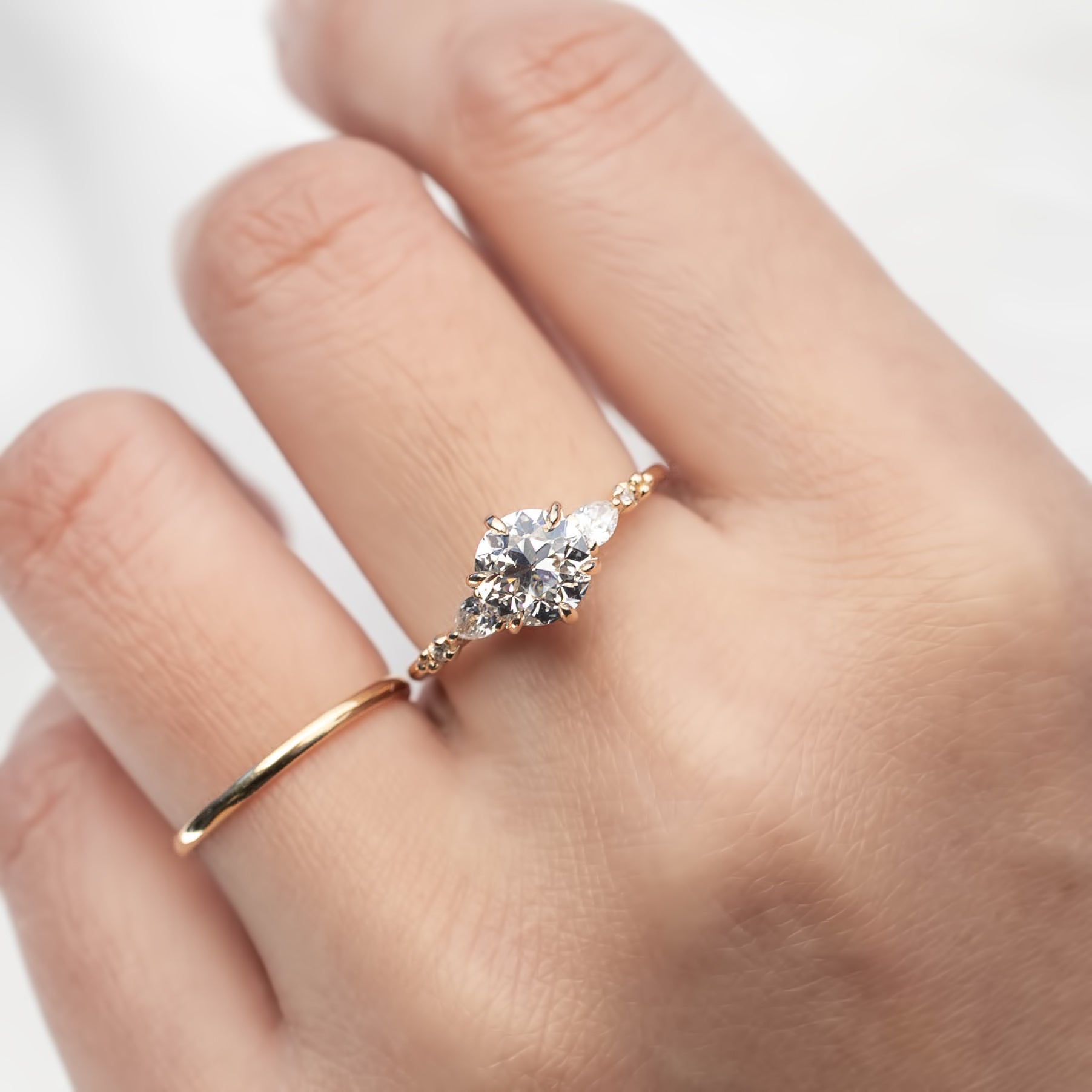 Estel Fleur Petal Ring, 1.30ct Diamond | GIA Certified
