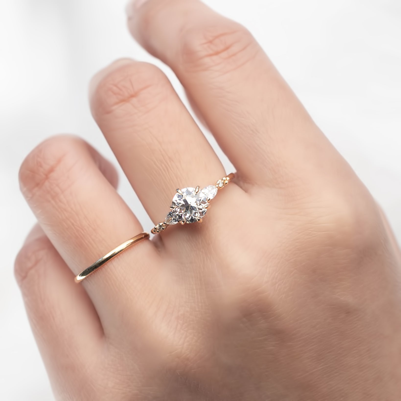 Estel Fleur Petal Ring, 1.30ct Diamond | GIA Certified