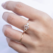 Madison Ring, 0.56ct Oval Rose Cut Diamond