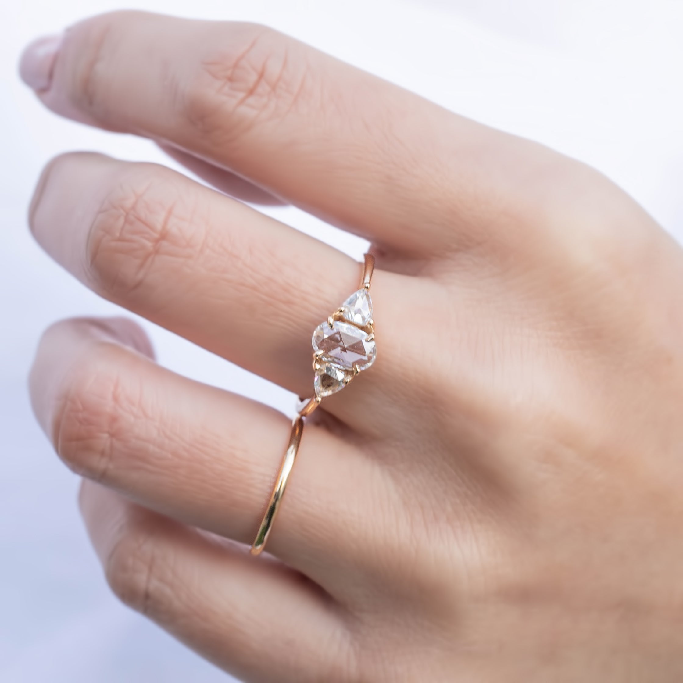 Madison Ring, 0.56ct Oval Rose Cut Diamond