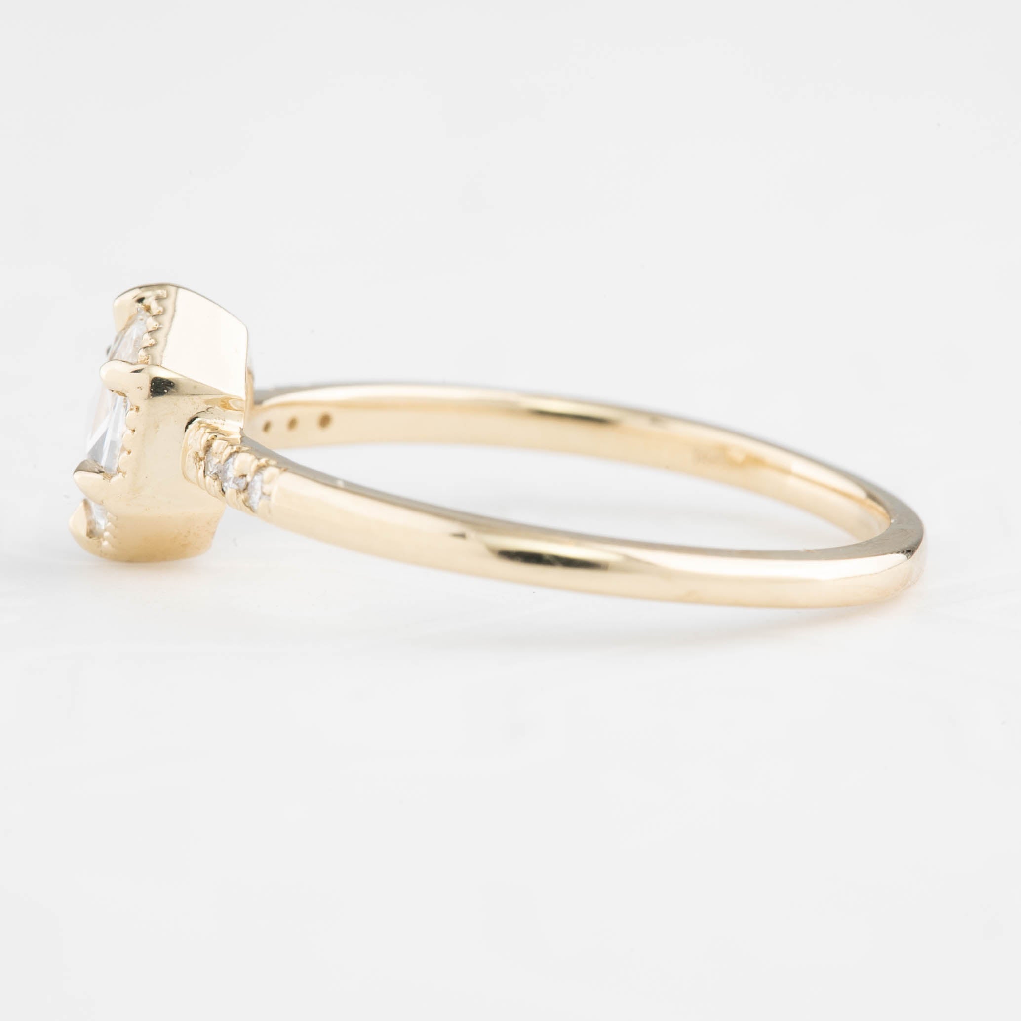 Grace Ring, 0.35ct Oval Rose Cut Diamond
