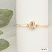 Iris Ring, 0.10ct Rose Cut Diamond