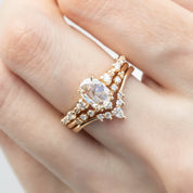 Wisteria Oval Rose Cut Diamond Ring