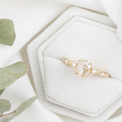 Wisteria Oval Rose Cut Diamond Ring
