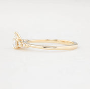 Estel Fleur Ring, 0.25ct Pear Rose Cut Diamond
