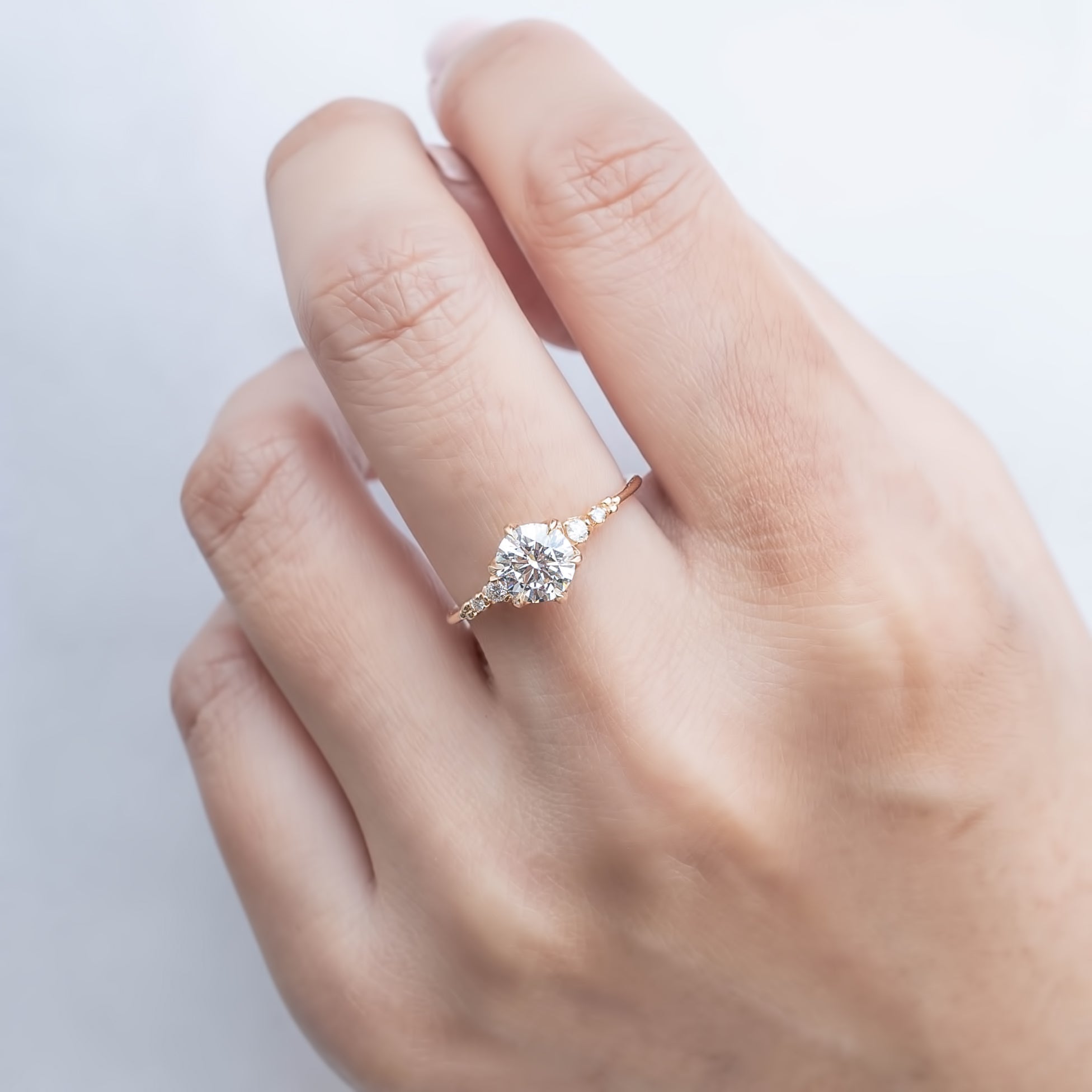 6.5mm 1ct diamond estel fleur ring