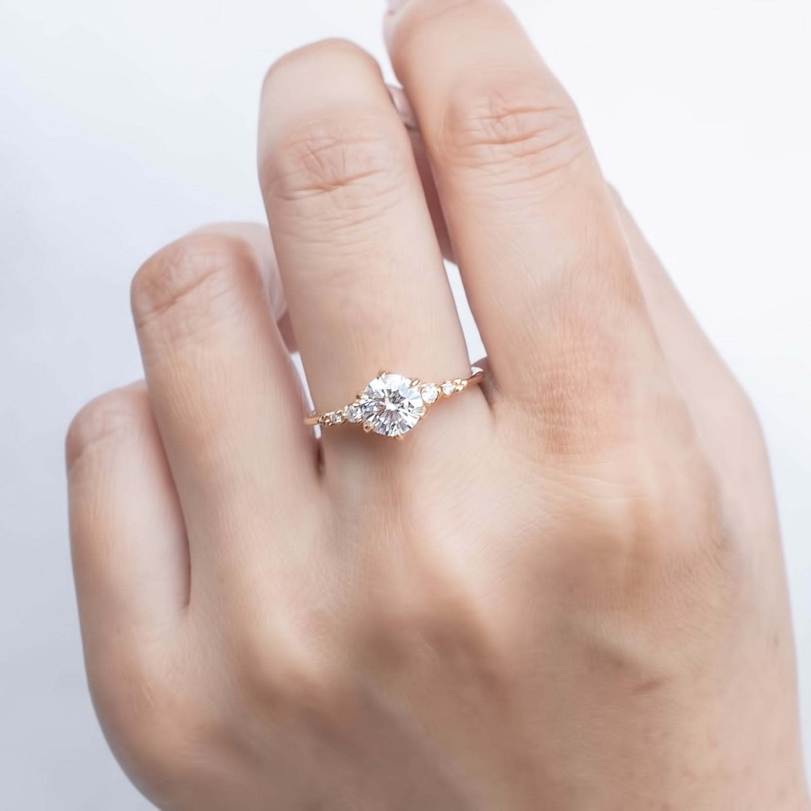 6.5mm 1ct diamond estel fleur ring