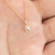 Bezel Set Charm Necklace, 0.15ct Rose-Cut Diamond (Charm Option)