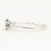 Estel Fleur Six Prongs Ring - 0.98ct Light Blue Montana Sapphire, 14k White Gold (One of a kind)