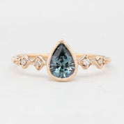 Celeste Ring, 0.71ct Blue Montana Sapphire