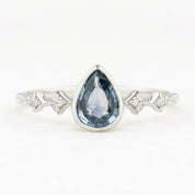 Celeste Ring, 0.62ct Blue Montana Sapphire
