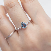 Celeste Ring, 0.62ct Blue Montana Sapphire