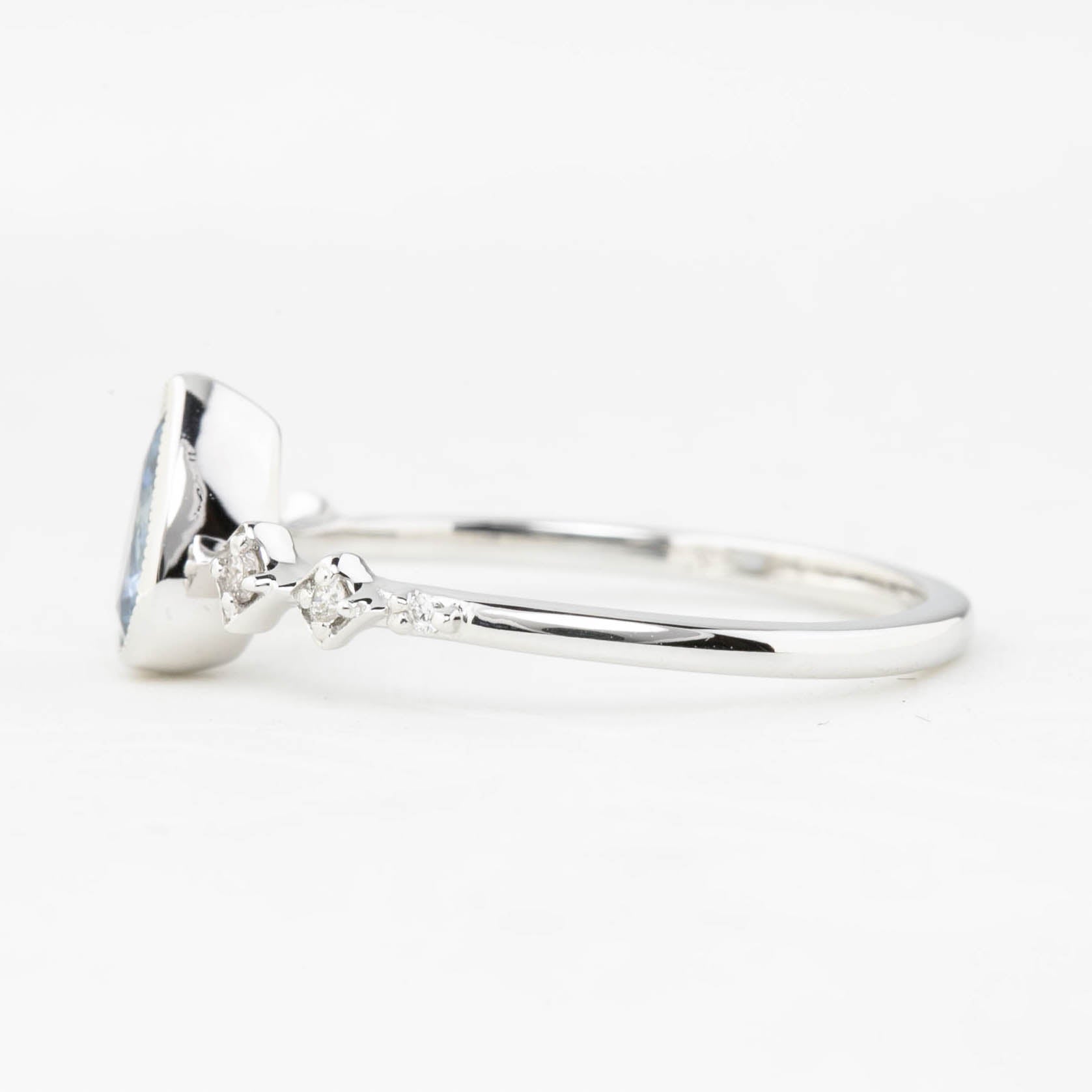Celeste Ring, 0.62ct Blue Montana Sapphire