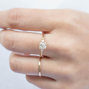 Estel Ring, 0.84st Cushion Diamond | GIA Certified