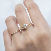 Estel Ring, 0.84st Cushion Diamond | GIA Certified