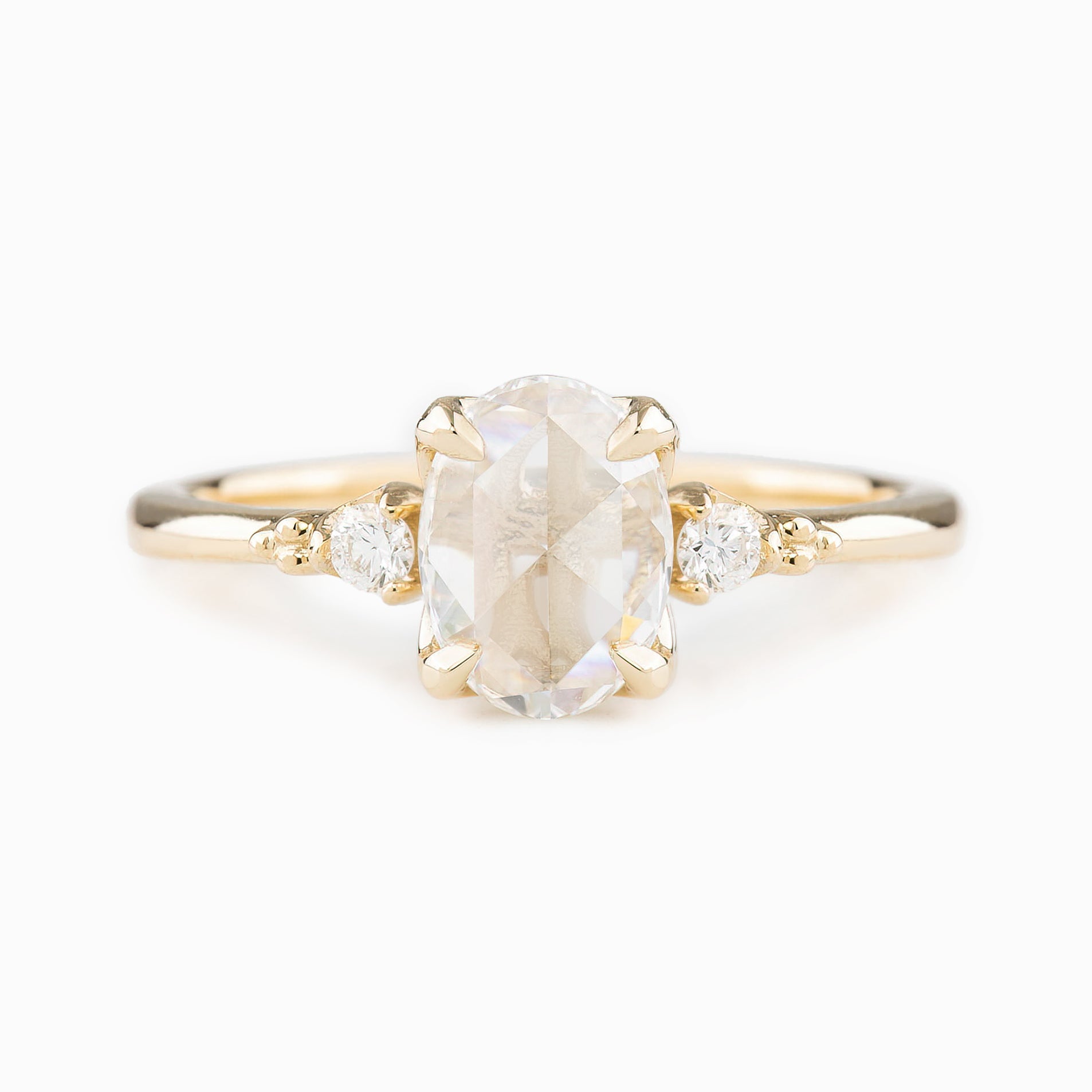 Estel Ring, 0.60ct Oval Rose Cut Diamond