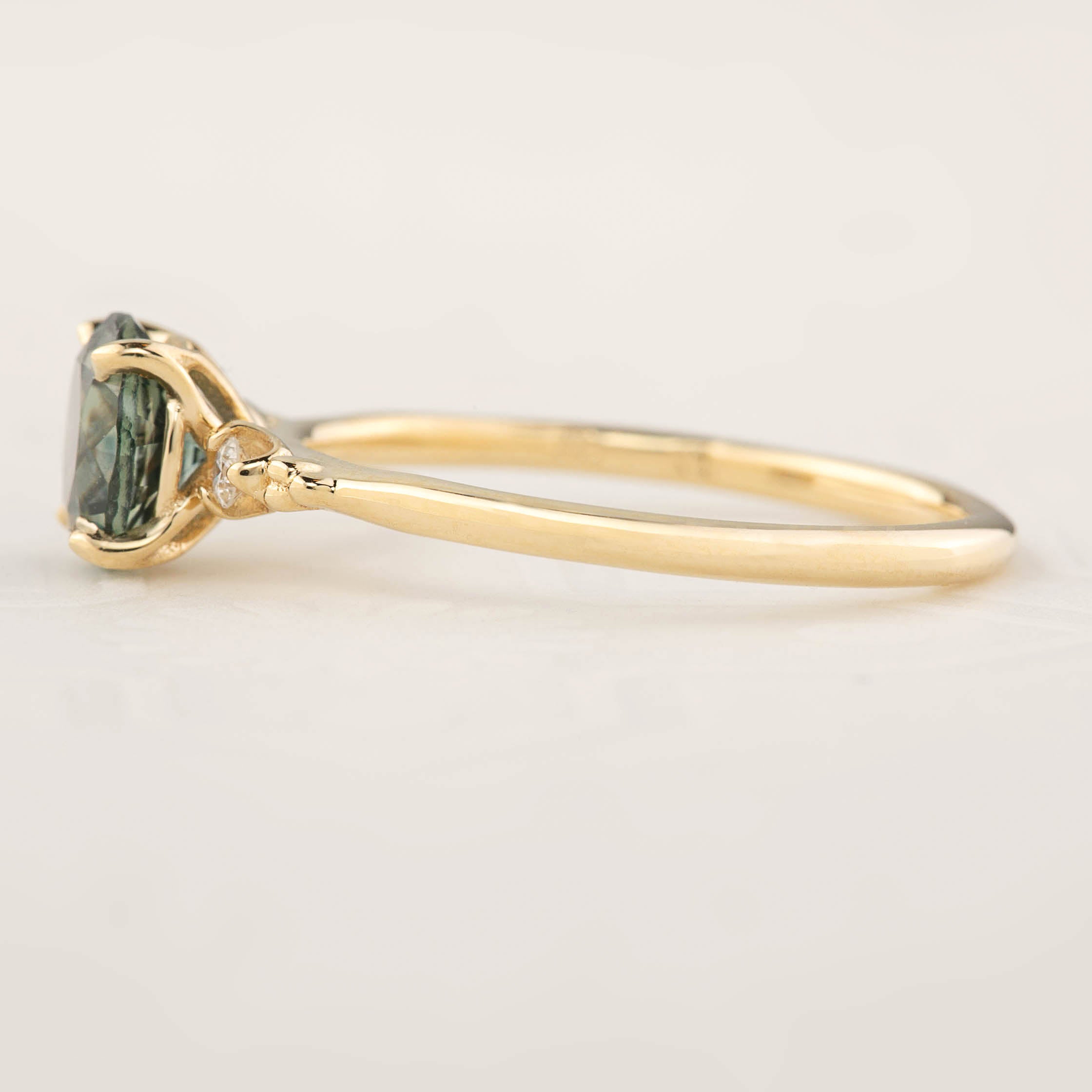Estel Ring - 1.49ct Blue-Green Montana Sapphire (One of a kind)