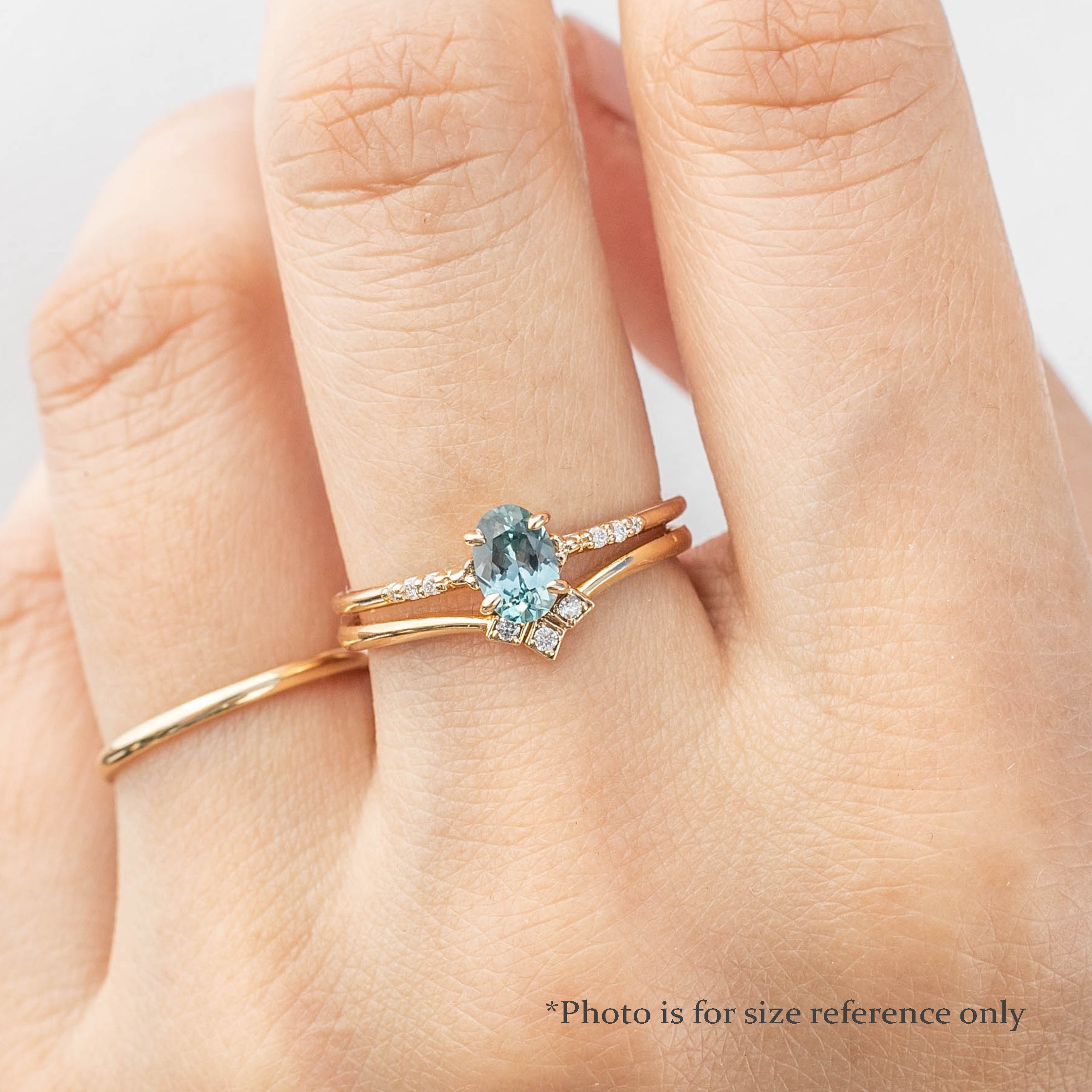 Eloise Ring, 0.60ct Montana Sapphire, oval shape gemstone