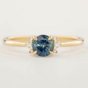 Lena Ring - 5mm 0.65ct Blue Montana Sapphire