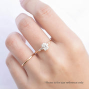 Estel Fleur Ring, 0.70ct Radiant Diamond | GIA Certified