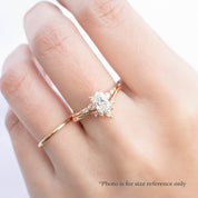 Estel Fleur Ring, 0.70ct Radiant Diamond | GIA Certified