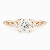 Estel Fleur Four Prongs Round Diamond Ring