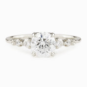 Estel Fleur Four Prongs Round Diamond Ring