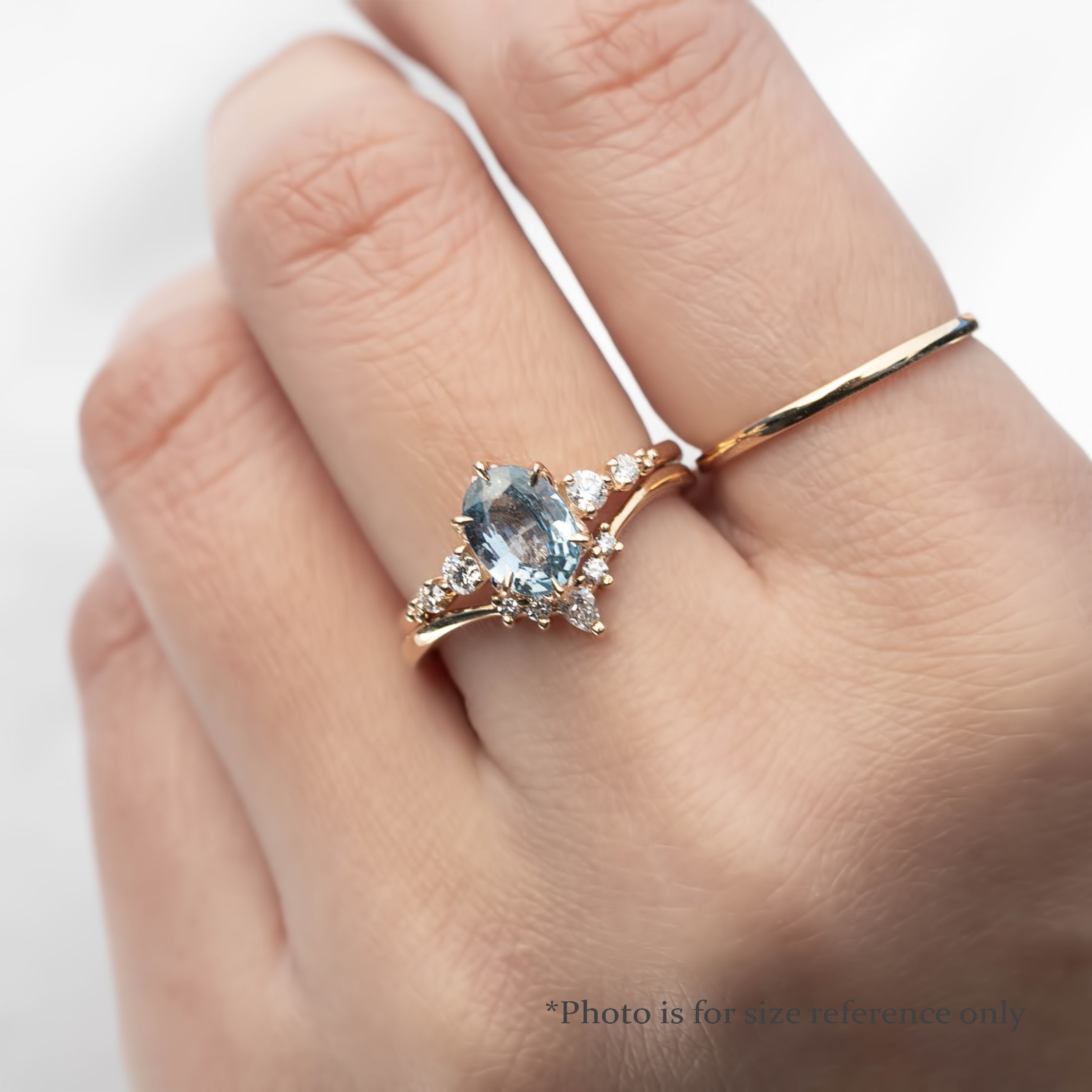 Estel Fleur Six Prongs Ring 1.36ct Lavender Blue Unheated Oval Sapphire, 14K Yellow Gold (One of a kind)