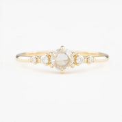 Mila Ring, 0.20ct Round Rose Cut Diamond